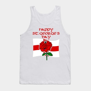 Happy St. George's Day Rose England English Flag Tank Top